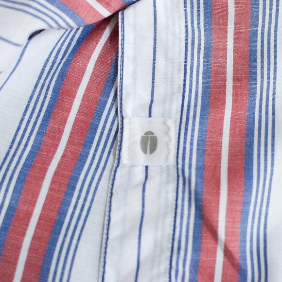 Frank & Eileen Grayson The Hero Button Down Shirt Red & Blue Stripe Cotton Sz XL - Picture 9 of 12